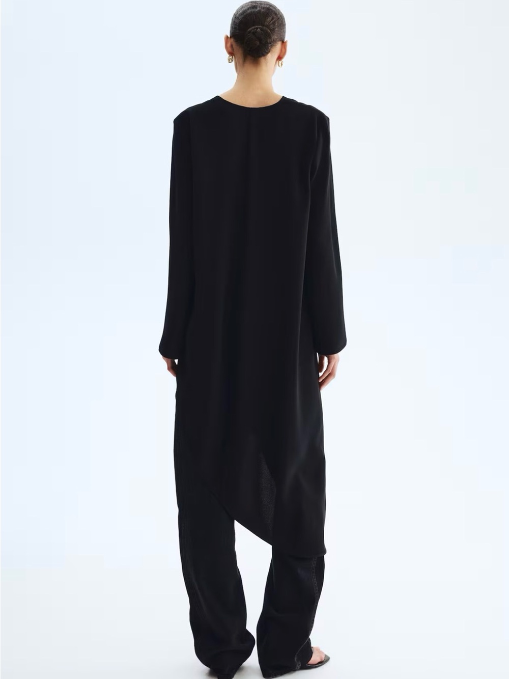 H&M Asymmetrical V-neck Long Sleeve Dress NWT - Picture 6 of 7